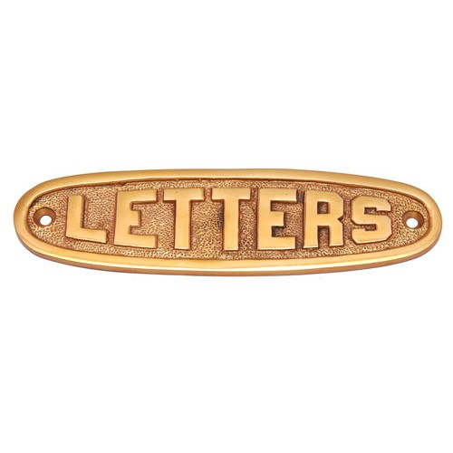 Letters Brass Door Sign